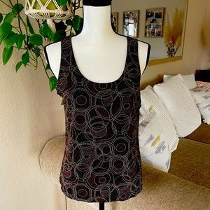 Ladies Chico’s Design Metallic sleeves top